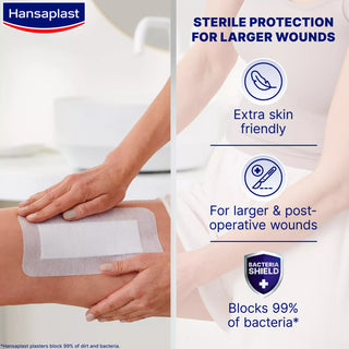 Hansaplast Sensitive 4XL Sterile 5 Strips 10x20cm