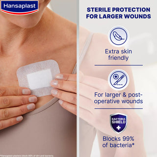 Hansaplast Sensitive XL Sterile 5 Strips 6x7cm