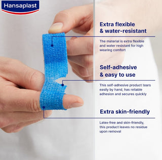 Hansaplast Blue cohesive tape for fingers 5m x 2.5cm