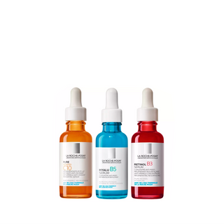 La Roche-Posay Retinol B3 Serum, Hyalu B5 Serum, and Pure Vit C10 30ml