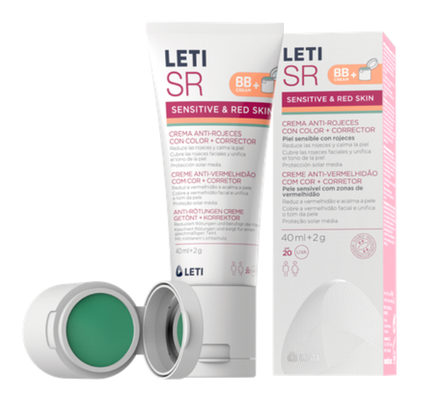Leti SR Anti-Rosacea Cream with Color SPF20 40ml + Concealer 2gr