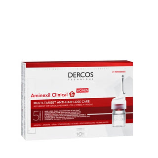 Vichy Dercos Aminexil Clinical 5 Anti-Hair Loss Ampoules Women 21x6ml