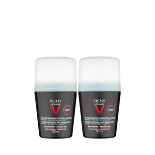 Vichy Homme Anti-Perspirant 72H Extreme Control Roll-On 2x50ml