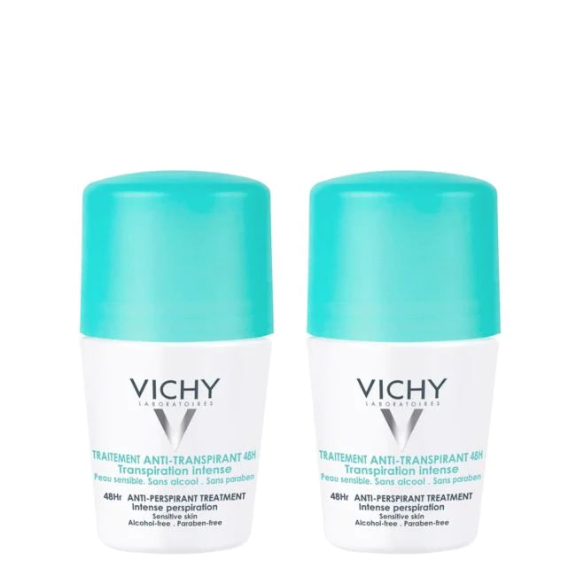 Vichy Deodorant Anti-Perspirant 48h Treatment Roll-on 2 x 50ml