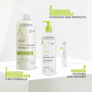 A-Derma Hydrating Body Lotion 72h 400ml