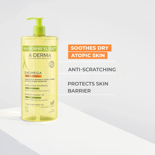 A-Derma Exomega Control Emollient Shower Oil 1000ml