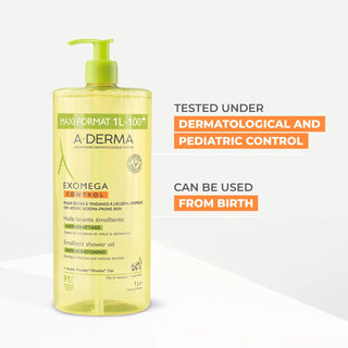 A-Derma Exomega Control Emollient Shower Oil 1000ml