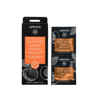 Apivita Express Beauty Face Scrub Apricot Gentle Exfoliation 2x8ml