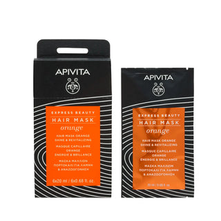 Apivita Express Beauty Shine & Brightening Hair Mask Vitality with Orange 20ml