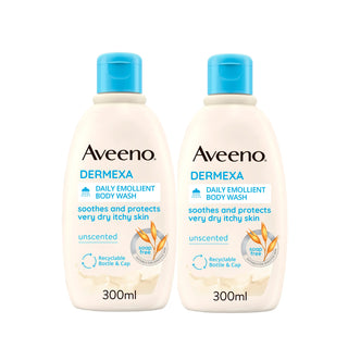 Aveeno Dermexa Emollient Shower Gel 2X300ml