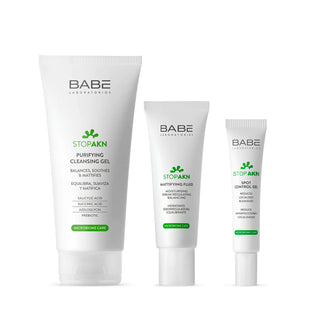 Babé Stop AKN PACK Cleanser+Mattifying+Gel