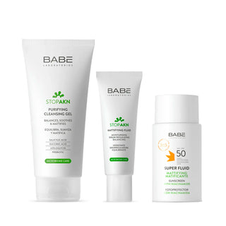 Babé Stop AKN PACK Cleanser+Mattifying+Sunscreen