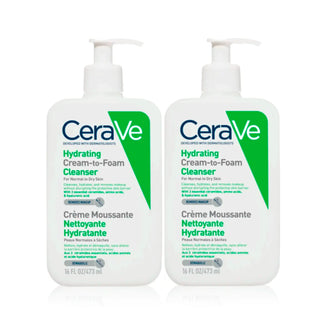 CeraVe Hydrating Cream-to-Foam Cleanser 2x236ml