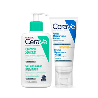 CeraVe Foaming Cleanser 236ml + Facial Moisturising Lotion SPF30 50ml