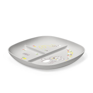 Chicco Divided Plate Grey 18M+ 1Pc