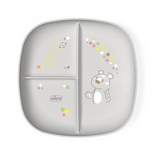 Chicco Divided Plate Grey 18M+ 1Pc