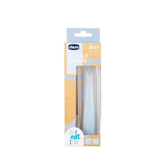 Chicco Silicone Spoon With Case Blue 6M+ 1Pc
