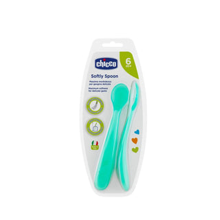 Chicco Soft Spoon Blue 6M+ 2Pcs