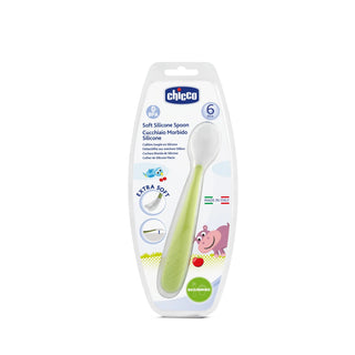 Chicco Soft Spoon Green 6M+ 1Pc