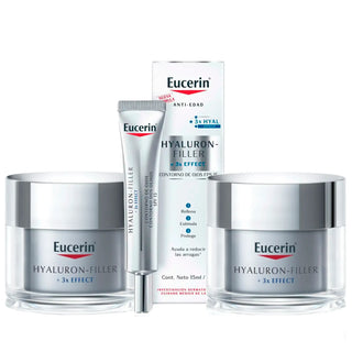 Eucerin Hyaluron-Filler PACK Anti Aging Routine Eye cream + Day Cream SPF30 + Night Cream