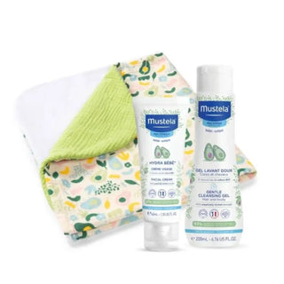Mustela Baby Kit Hydra Face Cream 40ml + Gentle Cleansing Gel 200ml + Free Towel