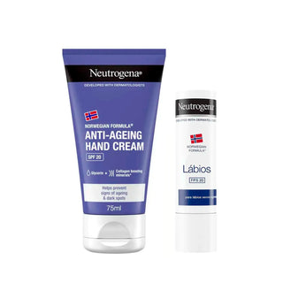 Neutrogena Hand Cream Anti-Aging 75ml + Lip Balm 4.8g