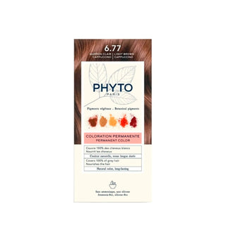 Phyto Permanent Hair Color 6.77 Light Brown Cappuccino