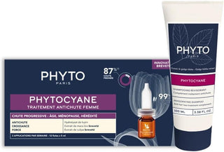 Phyto Phytocyane Woman Progressive Hair Loss Treatment 12 ampoules x 5ml + Shampoo Phytocyane 100ml
