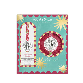 Roger&Gallet Christmas Gift Set: Gingembre Rouge Fragrant Water 30ml + Soap 100g
