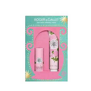 Roger&Gallet Christmas Gift Set: Rose Lip Balm + Hand Cream 30ml
