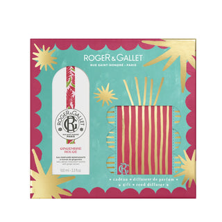 Roger&Gallet Christmas Gift Set: Gingembre Rouge Fragrant Water 100ml  + Diffuser