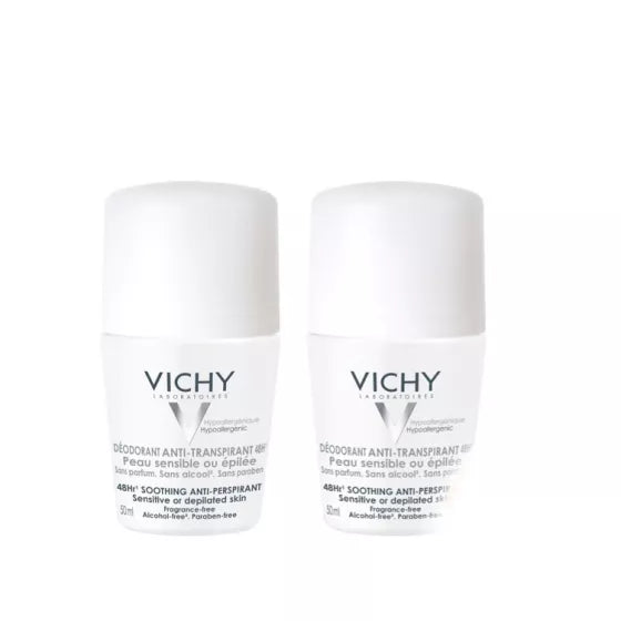Vichy Deodorant Anti-Perspirant 48h Sensitive Skin Roll-on 2 x 50ml
