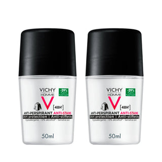 Vichy Homme Anti-Stains 48h Roll-On 2x50ml