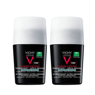 Vichy Homme Deo Extreme Control 72h Roll-on 2x50ml