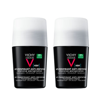 Vichy Homme Deo Sensitive Skin 48h Roll-On 2x50ml