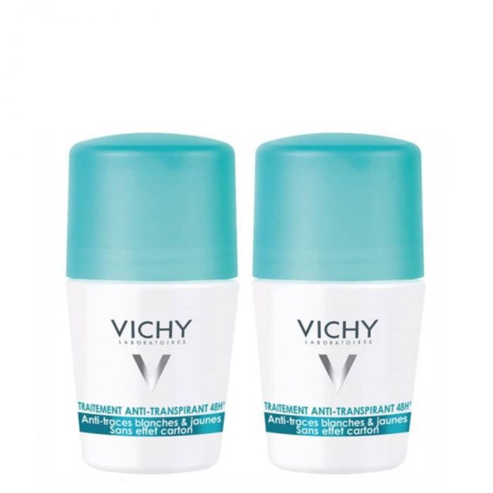 Vichy Deodorant Anti-Perspirant 48h Anti-white and Yellow Marks Roll-on 2 x 50ml