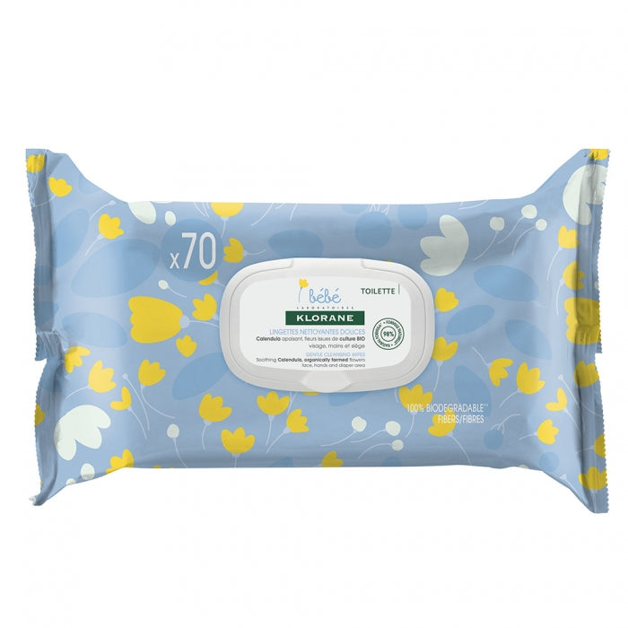Klorane Baby Cleansing Wipes 70un