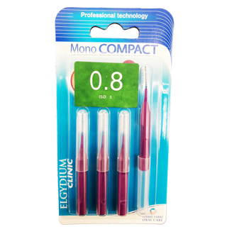 Elgydium Clinic Mono Compact Toothbrush Purple – 6 to 4mm- 4un