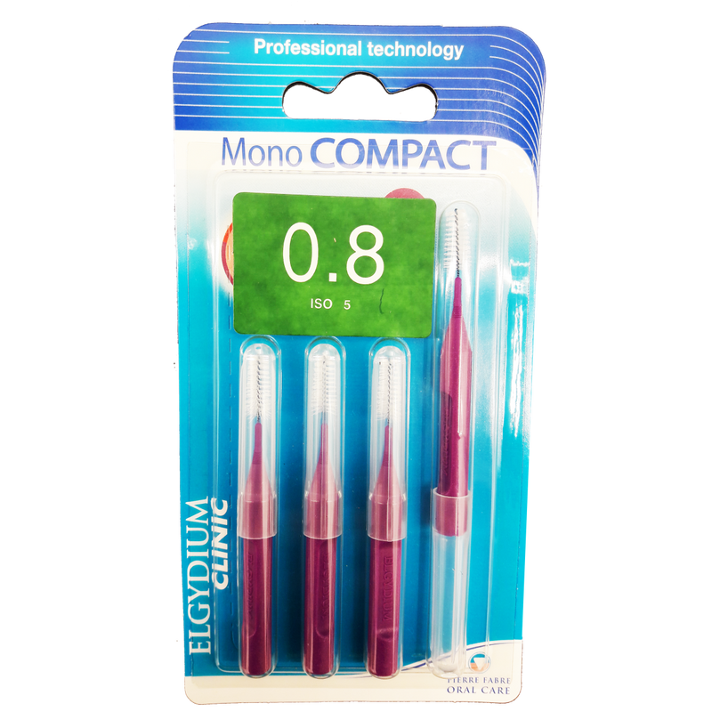 Elgydium Clinic Mono Compact Toothbrush Purple – 6 to 4mm- 4un