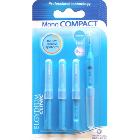 Elgydium Clinic Mono Compact Toothbrush Blue - 1.9mm – 4un