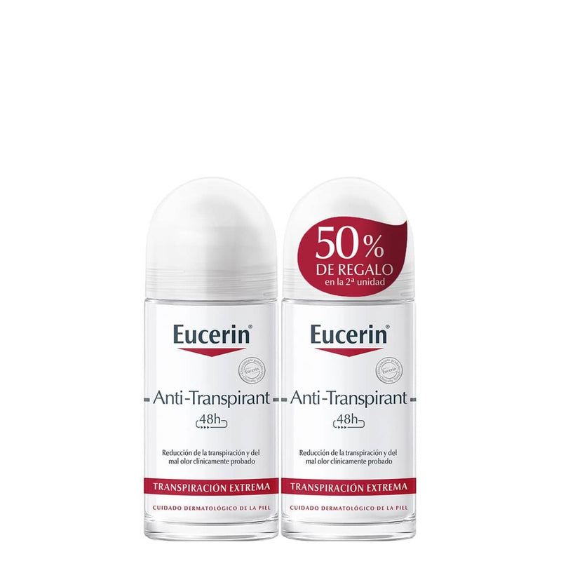 Eucerin Deodorant and Anti-Perspirant Roll-on 48h 2 x 50ml