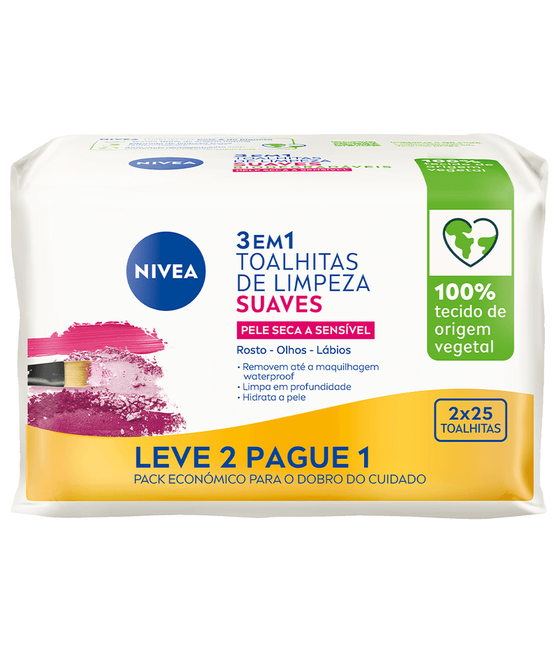 Nivea Soft Cleansing Wipes Skin S/S L2P1* 25+25Wipes