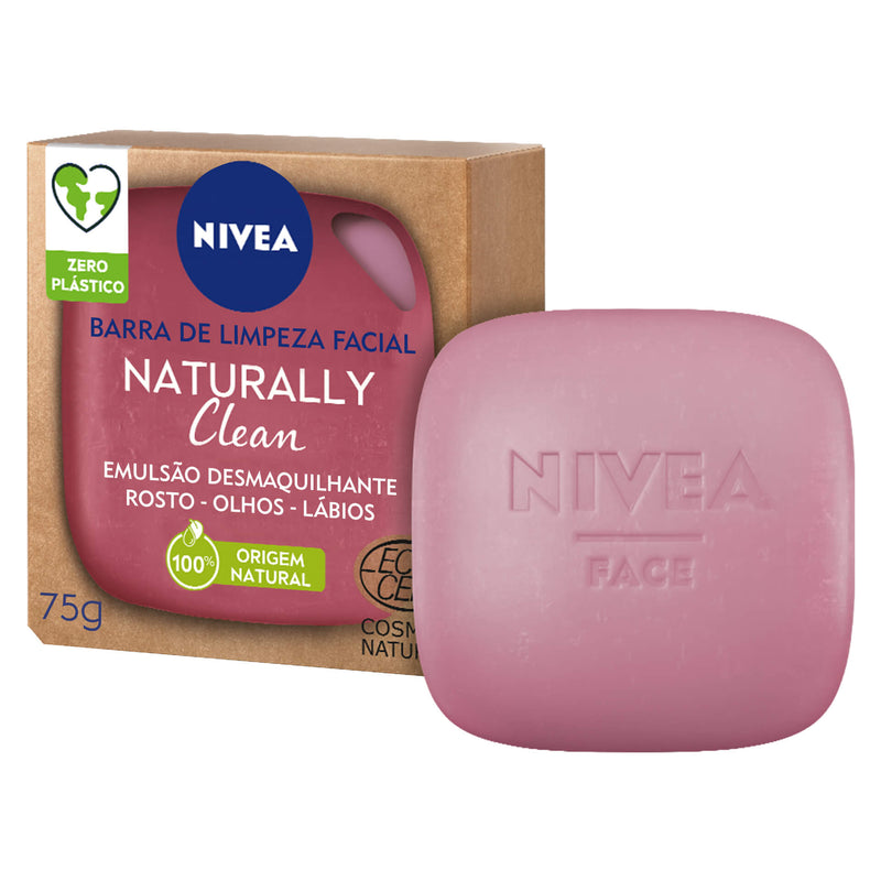 Nivea Naturally Clean Cleansing Bar Emulsion Remover 75g
