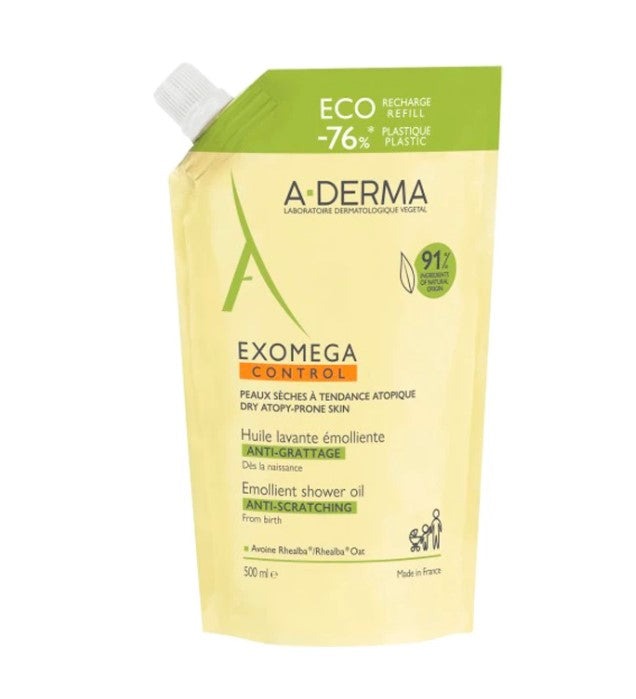 A-Derma Exomega Control Anti-Itching Bath Oil Atopic Skin Refill 500ml