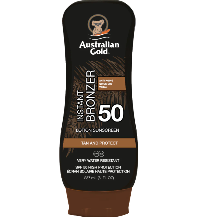 Australian Gold Sunscreen Lotion with Suntan SPF50 237ml