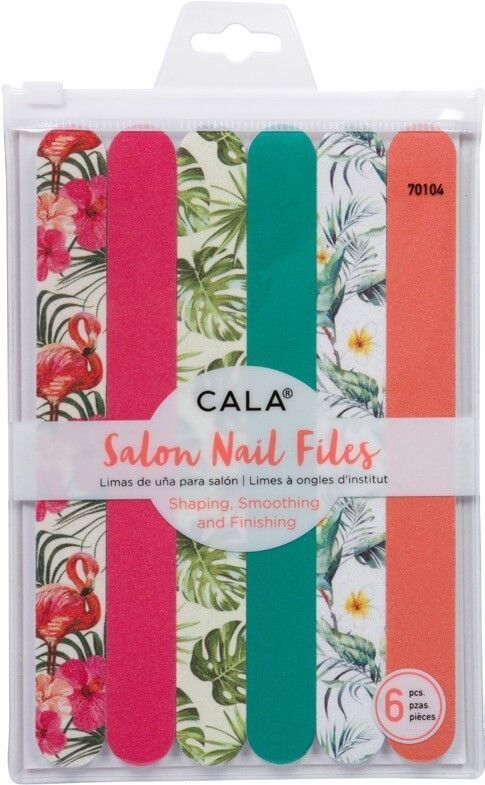 Cala Cala Salon Nail Files Flamingo / Palm 6Pcs