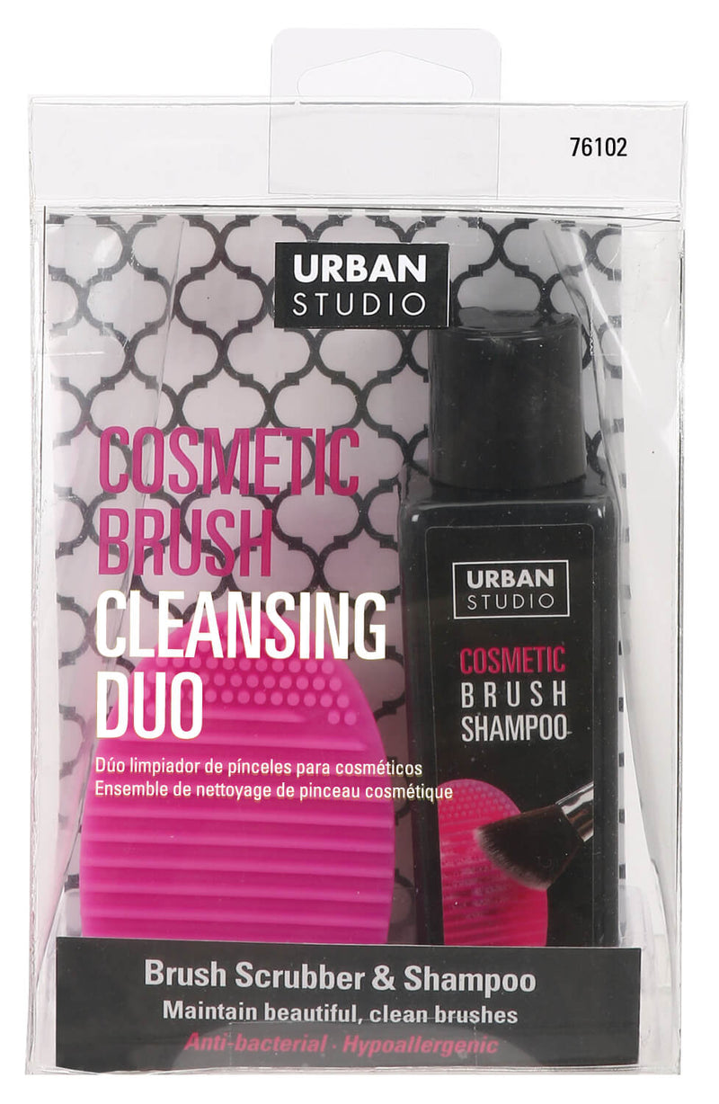 Cala Cosmetic Brush Cleansing Duo Brush Scrub & Shampoo