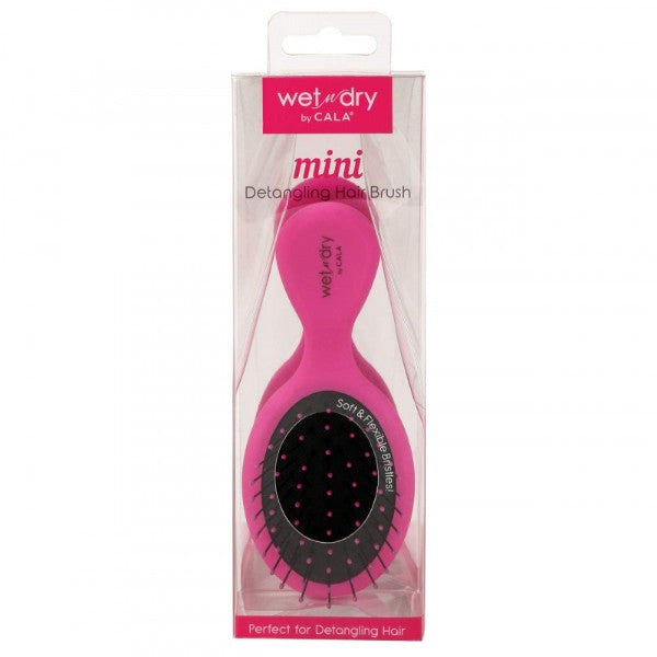 Cala Wet N Dry Mini Hair Brush Hot Pink