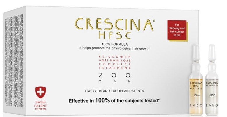 Crescina Transdermic Hfsc Complete Treatment Ampoules for Men 200 10 + 10 Amp