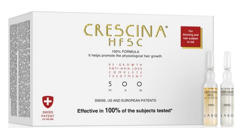 Crescina Transdermic Hfsc Complete Treatment Ampoules for Men 500 10 + 10 Amp